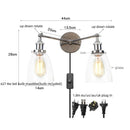 Axyaa Vintage Industrial Wall Light with Pull Chain Switch