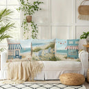 Beach Chic Throw Pillow Cover Set for Home Decor by Axyaa