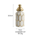 Axyaa European Gold Luxury Ceramic Vase General's Jar Ornament Art Craft Decor