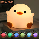 Axyaa Silicone LED Duck Night Light: Cute, Dimmable, Rechargeable for Baby Bedrooms