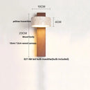 Axyaa Nordic LED Wall Lamp with White Glass Ball and Yellow Travertine Stone