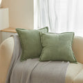 Axyaa Corduroy Splicing Cushion Cover 45X45CM - Soft Solid Throw Pillowcase