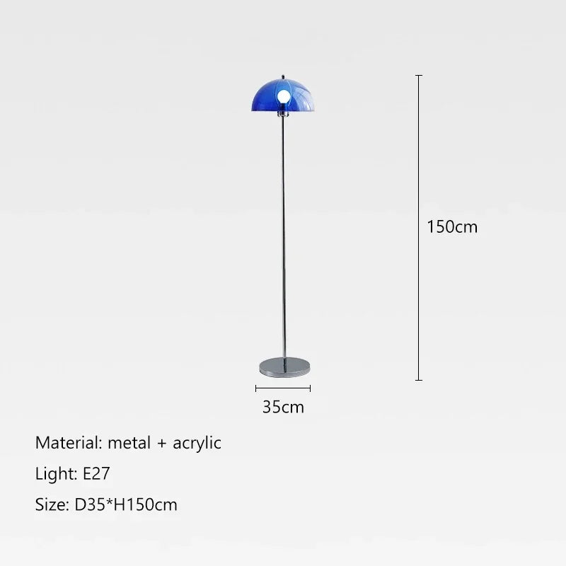 Axyaa Nordic Mushroom Floor Lamp for Retro Bauhaus Living Room