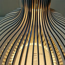 Axyaa Wood Bird Cage Pendant Lamp: Modern Design for Stylish Indoor Lighting
