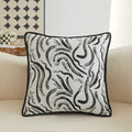 Axyaa Geometric Chenille Throw Pillowcase for Home and Sofa Décor, 45X45 Size