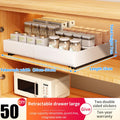 Axyaa Slide Out Cabinet Organizer Carbon Steel Kitchen Pantry Storage Shelf Rack