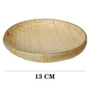 Axyaa Handmade Bamboo Sieve Raft Dustpan Bread Basket Storage Organizer