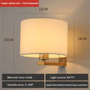 Axyaa Chinese Style Cloth Cover Wall Light for Bedroom Living Room Staircase