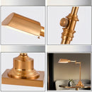 Axyaa Copper Desk Lamp: French Retro Style, Metal Construction, Ideal for Study and Bedroom