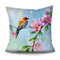 Axyaa Bird Oil Painting Cushion Cover - Chinese Style Home Decor
