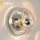 Axyaa Handblown Glass Wave Texture Wall Sconce with E27 Socket