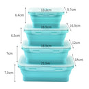 Axyaa Collapsible Silicone Lunch Box Bento Containers - Portable & Microwavable Storage