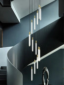 Axyaa Modern LED Chandelier Pendant for Loft Staircase Lighting