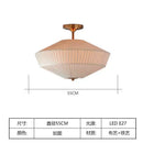 Axyaa French Style Pleated Ceiling Lamp - Vintage Weaving Design for Home and Office