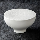 Axyaa Stone Pattern Ceramic High Footed Plate Black White Creative Tableware