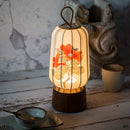 Axyaa Traditional Style Lantern Table Lamp, Hand Drawn Art Decoration for Tea Room