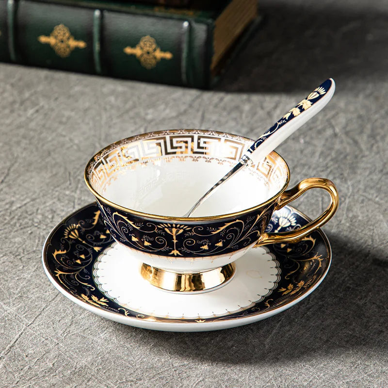 Axya Elegant Bone Coffee Cup Set for New Year & Christmas Gift.