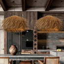 Axyaa Woven Rattan Chandelier Pendant Light for Home Decor