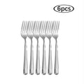 Axyaa Stainless Steel Western Tableware Set with 6Pcs Steak Knife, Fork, Spoon