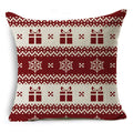 Axyaa Red Striped Plaid Linen Cushion Cover 45X45CM Home Pillow Case