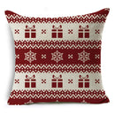 Axyaa Red Striped Plaid Linen Cushion Cover 45X45CM Home Pillow Case