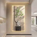 Axyaa Green Plant Wall Lamp: High-End Living Room Décor & Hallway Ornament