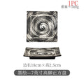 Axyaa Ceramic Square Dessert Plate for Restaurant Snack Barbecue Sushi