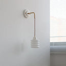 Axyaa Ceramic Glass LED Wall Light Mirror Bathroom Switch Modern Decor Lighting