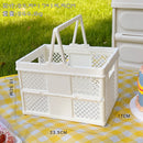 Axyaa Portable Folding Storage Basket: Organize Books, Cosmetics & More!