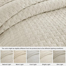 Axyaa Cotton King Size Quilt Bedding Set with 2 Pillow Shams, Soft & Lightweight Texture