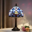 Baroque Pattern Stained Glass Table Lamp by Axyaa - Handmade Modern Style for Home and Office