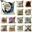 Axyaa Halloween Bat Pumpkin Illustration Pillowcase Sofa Lumbar Pillow Cover