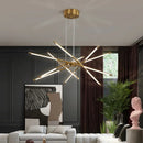 Axyaa Modern LED Linear Chandelier for Home Decor with Remote Control