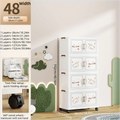 Axyaa Foldable Storage Box, Heavy-Duty Rolling Organizer for Bedroom, 2 Colors - Snacks, Clothes, Toys