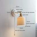 Axyaa Modern LED Wall Lamp with Ceramic Canopy & Copper Arm for Home Indoor