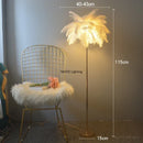 Axyaa Ostrich Feather Floor Lamp - Romantic Living Room Bedroom Atmosphere