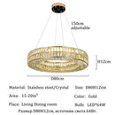 Axyaa Modern Crystal Ceiling Pendant Lamp - Luxurious Furniture Lighting