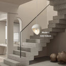 Axyaa Nordic Irregular Lustre Pendant Lights: Wabi Sabi Style for Loft Bar, Stairs & Villa