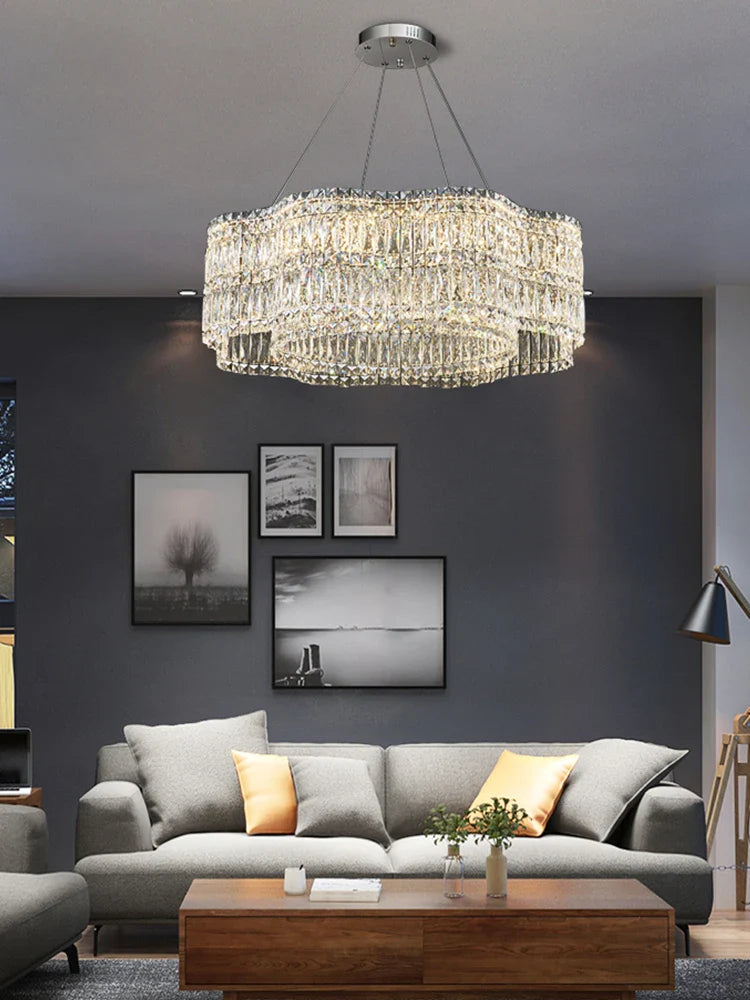 Modern Luxury Crystal Chandelier for Bedroom and Living Room - Axyaa Luxury Lighting