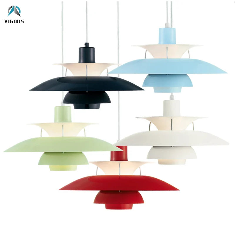 Axyaa Colorful Umbrella LED Pendant Light Nordic Style Lighting Fixtures