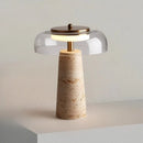Axyaa Yellow Travertine Glass Table Lamp - Luxury Minimalist Bedroom Desk Light