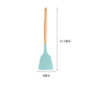 Axyaa Silicone Cooking Spatula Turner with Wooden Handle - Home Kitchen Utensil