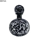 Axyaa Leopard Texture Glass Vase Modern Floral Arrangement Room Decor