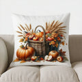 Axyaa Autumn Harvest Fruit & Wheat Pillow Cover for Sofa Bedroom Car