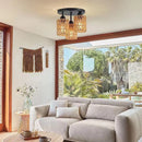 Axyaa Retro Bohemian Tropical E27 Chandelier Pendant Light for Living Room Bedroom Kitchen Hallway.