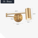 Axyaa Swing Arm Wall Lamp: Vintage Design with Adjustable Arm & 5W Reading Light