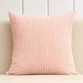Axyaa Soft Corduroy Corn Grain Throw Pillow Cover for Home Decor - 40/45/50cm