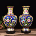 Axyaa Cloisonné Vases: Handmade Enamel Floral Decor Antique Chinese Porcelain Collectibles