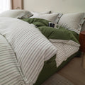 Axyaa Striped Jacquard Cotton Bedding Set