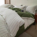 Axyaa Striped Jacquard Cotton Bedding Set